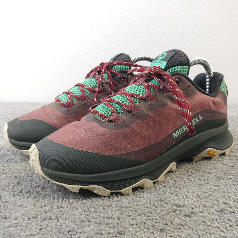 Merrell Moab Speed Womens Size 8 Hiking Shoes Burgundy Red J066858 Low Top